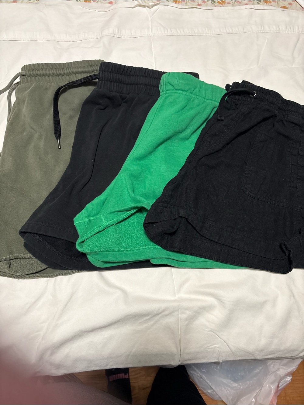 H&M Women's Athletic Shorts - Black, Green, Olive